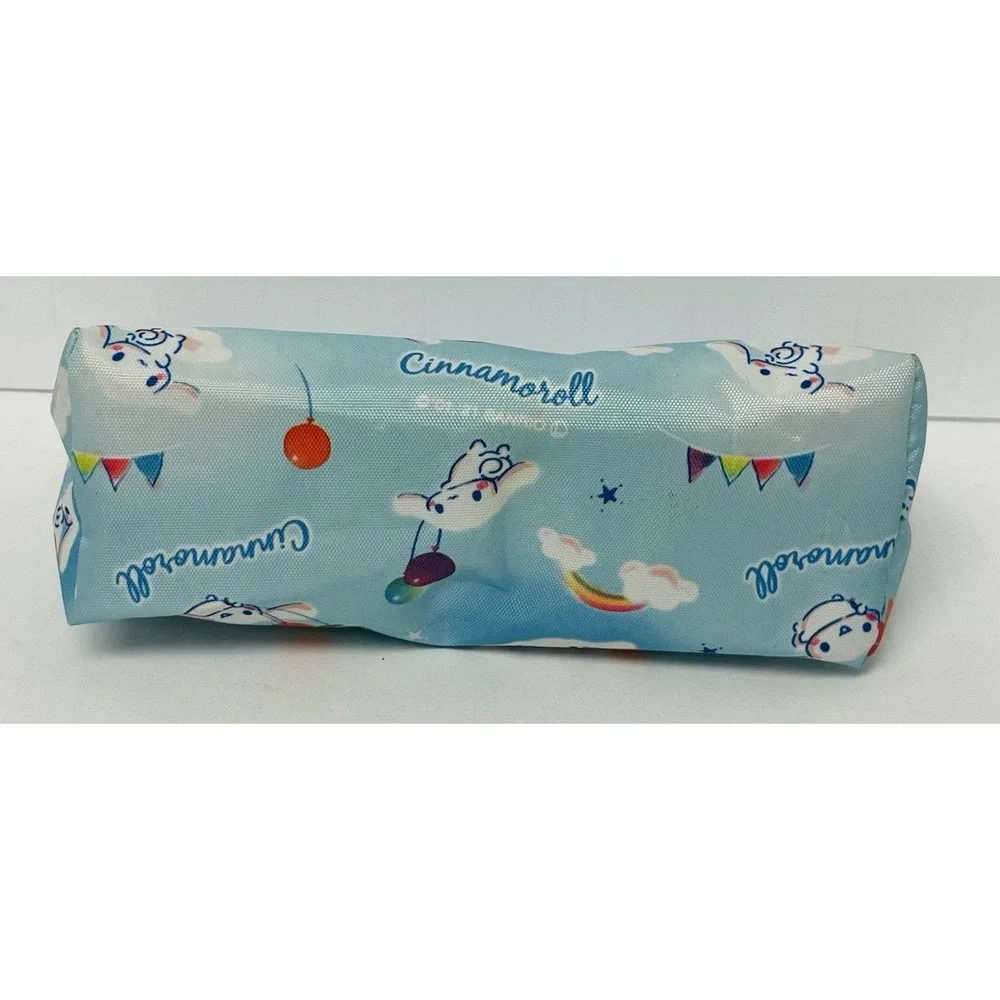 Sanrio Cinnamoroll Blue Zipper Pouch Kawaii Balloon Sky Print Makeup Bag 7x4.5in